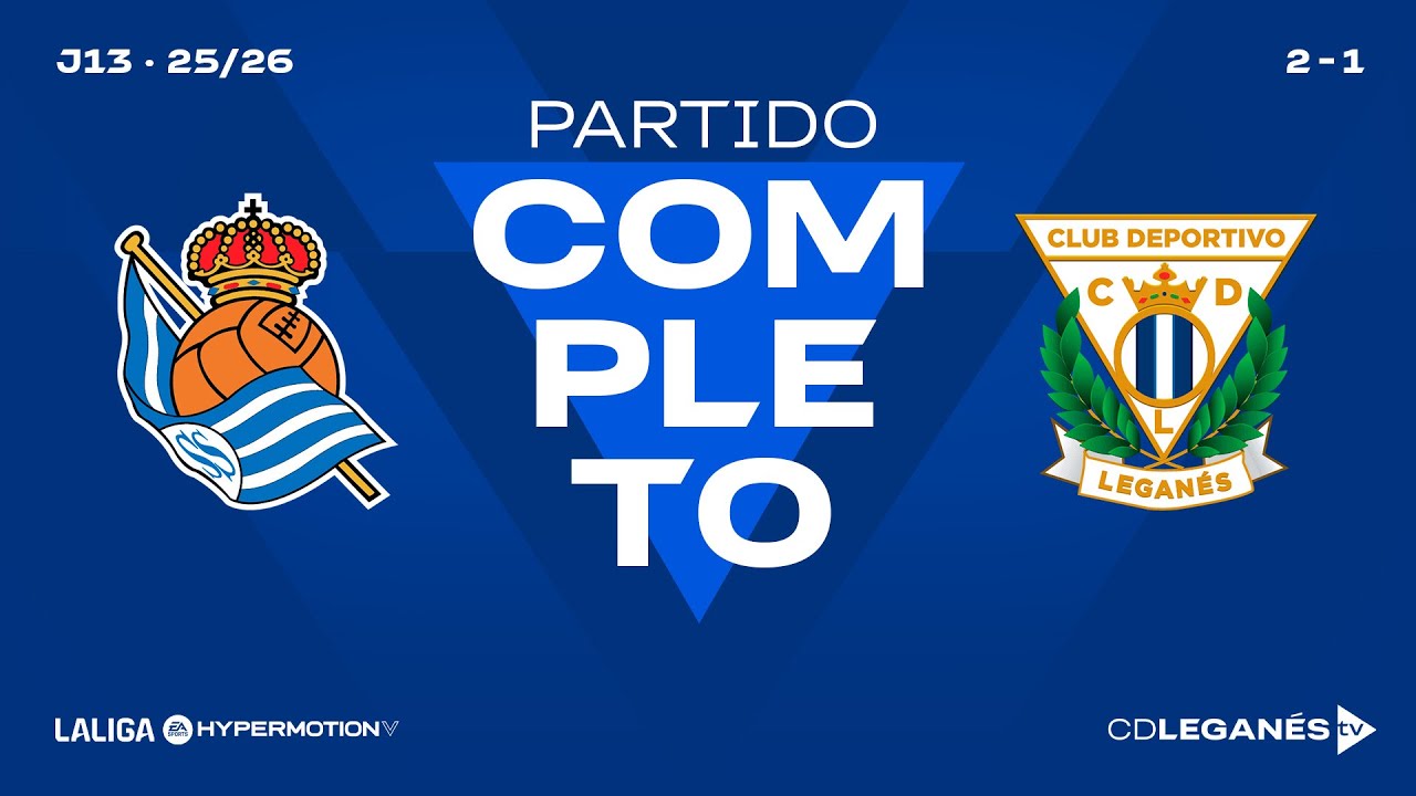 PARTIDO COMPLETO | Real Sociedad B 2-1 CD Leganés | J13 | LALIGA Hypermotion