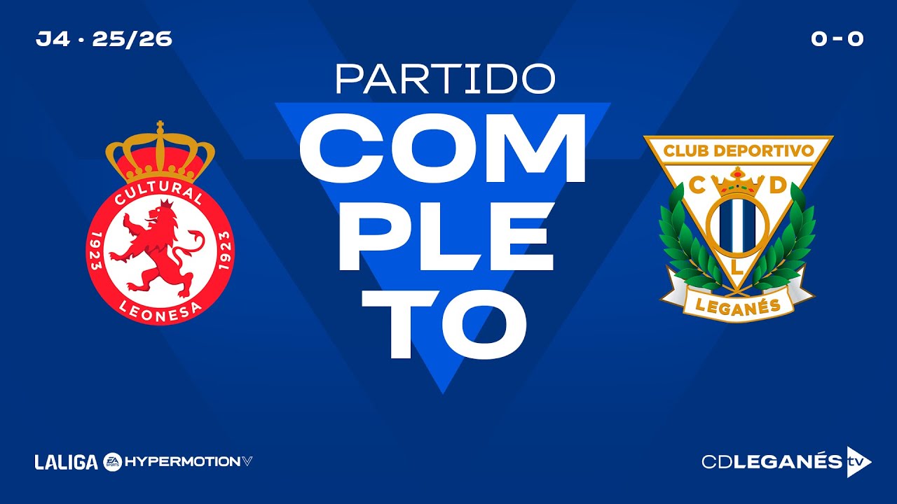 PARTIDO COMPLETO | CULTURAL LEONESA 0 - 0 C.D. LEGANÉS | J4 | LaLiga Hypermotion 25/26