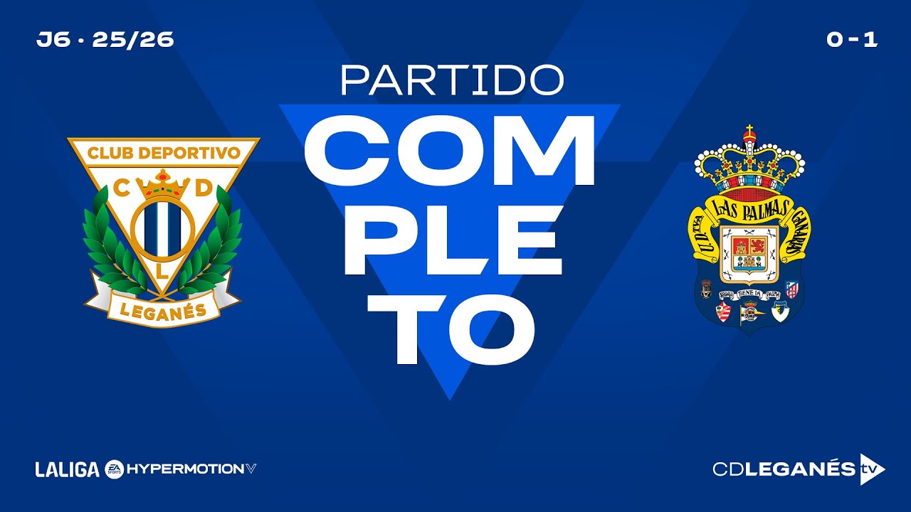 PARTIDO COMPLETO | C.D. LEGANÉS 0 - 1 LAS PALMAS | J2 | LaLiga Hypermotion 25/26